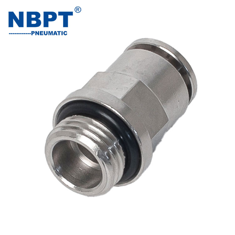 Pneumatic Fittings Straight Thread ကြေးဝါ Fitting Pneumatic